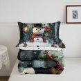 thumbnail image 4 of Xmas Snowman Queen Comforter Set Cute Rabbit Down Comforter,Merry Christmas Bedding Set,Xmas Snowflake Duvet Set Cartoon Christmas Decorations, 4 of 6