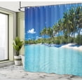 thumbnail image 5 of Ambesonne Sea Shower Curtain, Relax Beach Resort Spa, 69"Wx84"L, Turquoise Blue Green, 5 of 5