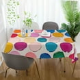 thumbnail image 3 of Yayeee Tablecloths 54" x 54" Rectangle Wrinkle Resistant Party Table Cover, Watercolor Circles, 3 of 8