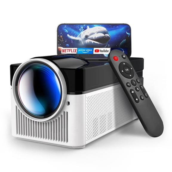 Magcubic HY450 4K Support Native 1080P Ultra Short Throw Projector, 900ANSI, Auto Focus & Correction with WiFi 6, BT5.4, Dual Speakers, Home Theater & Outdoor Movie Night HY450