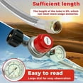 thumbnail image 3 of 5FT Stainless Steel Brass Propane Regulator And Hose 30 PSI Adjustable Heat Resistant Gas Grill Regulator Hose for Camping Stove, 3 of 5