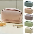 thumbnail image 2 of Cosmetic Bag Double Layer Smooth Zipper Solid Color Multipurpose Large Capacity Toiletry Bag Makeup Organizer for Outdoor, 2 of 11