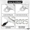 thumbnail image 3 of Globo KatChon 2025 Happy New Year, plateado, 40 cm, con cinta, 3 of 7