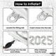 thumbnail image 3 of Globo KatChon 2025 Happy New Year, plateado, 40 cm, con cinta, 3 of 7