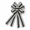Black Stripes, variant on Grey Stripe Linen Burlap Wreath Bow for Home Front Door Holiday Decor