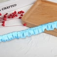thumbnail image 3 of Organza Ribbon Pleated/Double Ruffle Ribbon Sky Blue 19~23mm 30m/bundle, 3 of 9