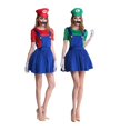 thumbnail image 4 of Disfraz de Luigi Deluxe para hombre, disfraz de superhéroe para adulto, disfraz de Cosplay, disfraz de Halloween para mujer con sombrero y bigote, 4 of 5