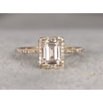 thumbnail image 2 of Best 1.25 Ct Diamond Moissanite Engagement Ring in Emerald Cut With 18K Rose Gold Plating, Promise Ring, Anniversary Ring, 2 of 6