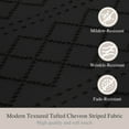 thumbnail image 5 of Siiluminisoy Black Extra Long Shower Curtains,Heavy-Duty Mold/Mildew-Resistant,Water-Repellent, Machine-Washable,Tufted Chevron Striped Textured Design,72 x 78, 5 of 8