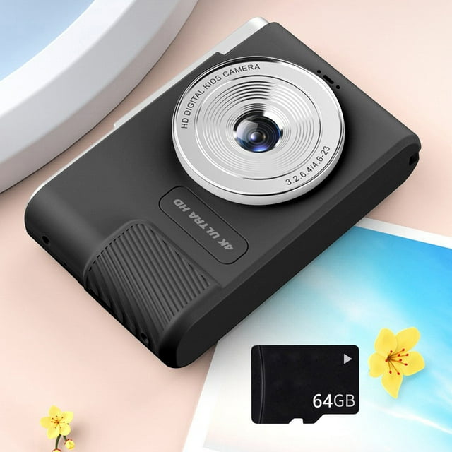 Cámara digital doble frontal y trasera compatible con grabación de video y batería portátil de gran capacidad óptica viene con tarjeta de 16G Cámaras digitales