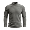 thumbnail image 3 of FSYBOA Men's Crewneck Sweaters Size L, Knitted Comfortable Casual Long Sleeve Pullover Tops Gray, 3 of 7