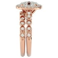 thumbnail image 4 of SuperJeweler 2 1/2 Carat Oval Shape Diamond Bridal Set In 14 Karat Rose Gold For Women, 4 of 6