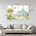 thumbnail image 2 of Classroom 8 Pack Art Acoustic Panels Sound Absorbing Cute Cartoon Dinosaurs Playing Mountains Trees Soft Pastel Decorative Soundproof Wall Panels Self Adhesive for Nursery Kids Game Room 48"x32", 2 of 7
