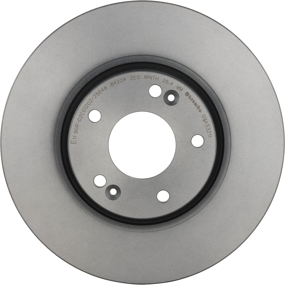 Brembo KT00493; Brake Kit; Ceramic Brake Pads; 300 Millimeter UV Coated Vented High Carbon Cast Iron One Piece Rotor; With Rotors/ Pads/ Pad Wear Sensor/ Mounting Hardware