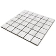 thumbnail image 6 of The Tile Life Monarch 2" x 2" Calacatta Matte Porcelain Mosaic Floor and Wall Tile, 1 Sheet, 6 of 12