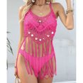 thumbnail image 5 of Nrmvnmi Crochet Cover Ups for Swimwear Women Sexy Hollow Out Swimsuit Coverup Sleeveless Tassel Beach Bikini Dress Mothers Day Gifts, 5 of 6