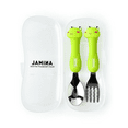 thumbnail image 3 of 2pcs Baby Feeding Spoon Fork Set - Stainless Steel Non-Slip Cutlery with Storage Box - Perfect for Kids Training and Mealtime!, 3 of 4