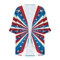 thumbnail image 4 of Pisexur Cardigan for Women Light Weight Cardigans Sun Protection CardiganLadies' Cardigan Independence Day Printed Spring And Summer Long Sleeved Printed Multicolor,XXL, 4 of 5