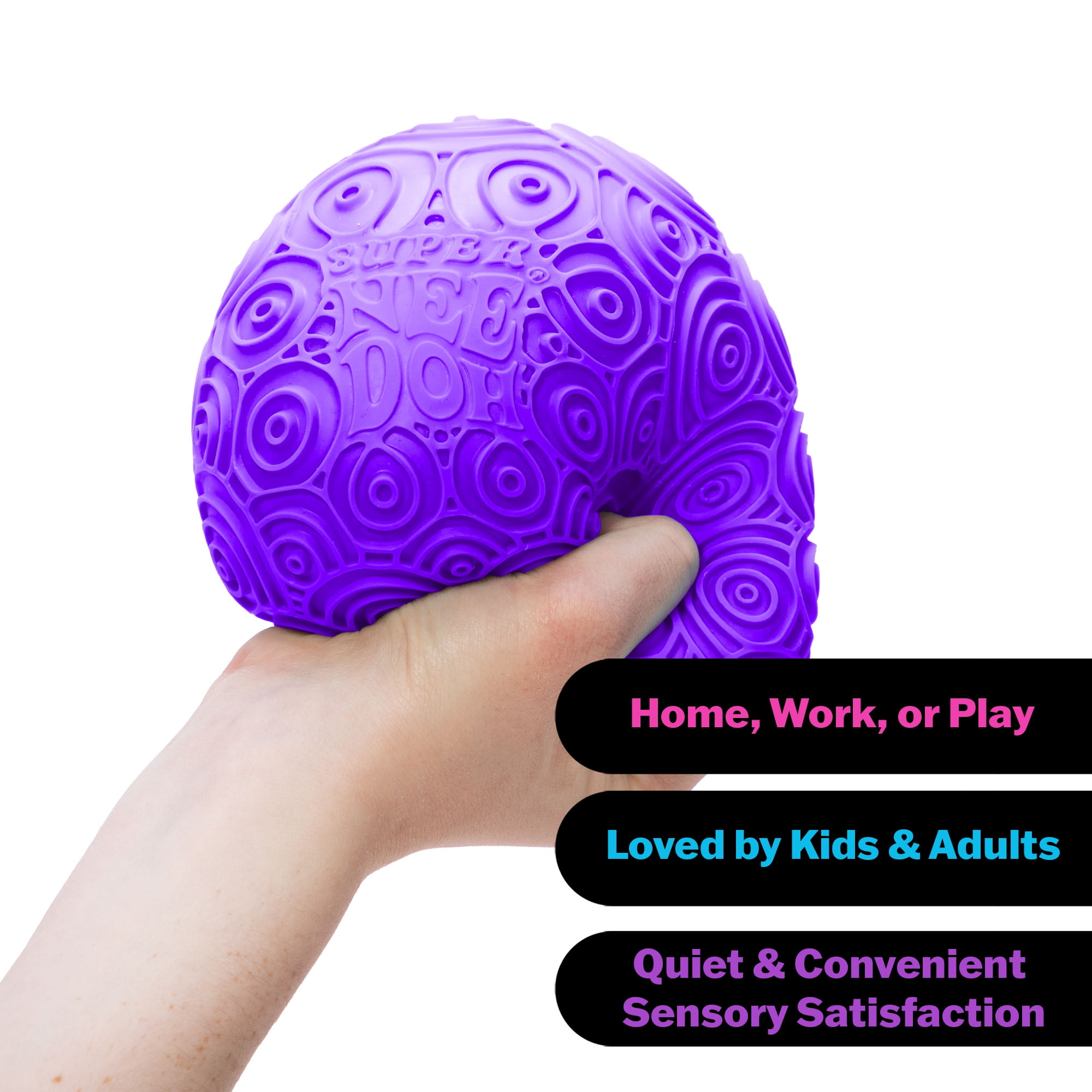 NeeDoh, Super Ripples Fidget Ball - Rubber, Novelty Toy, (1 Piece, Color May Vary), Children Ages 3+