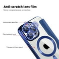 thumbnail image 4 of Cutyskin for iPhone 12 Pro Max Flip Wallet Case, Built-in Camera Lens Protector [Compatible with MagSafe] Plating Transparent Business PU Leather RFID Blocking Credit Card Slots Phone Case,Darkblue, 4 of 7