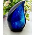 thumbnail image 3 of Galaxy Teardrop Uneral Cremation Urn with Velvet Bag, Keepsake Urn for Adults, Large Urns for Human Ashes, Memorial Urns for Women, Blue Starry Sky 10 inch (Capacity 200 Cubic inches), 3 of 9
