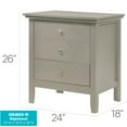 thumbnail image 2 of Glory Furniture Hammond 3 Drawer Nightstand in Silver Champagne, 2 of 6