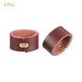 thumbnail image 3 of 4Pack Leather Belt Loop Keepers 6.5cm Girth Belt Strap Ring Buckle (Brown), 3 of 6