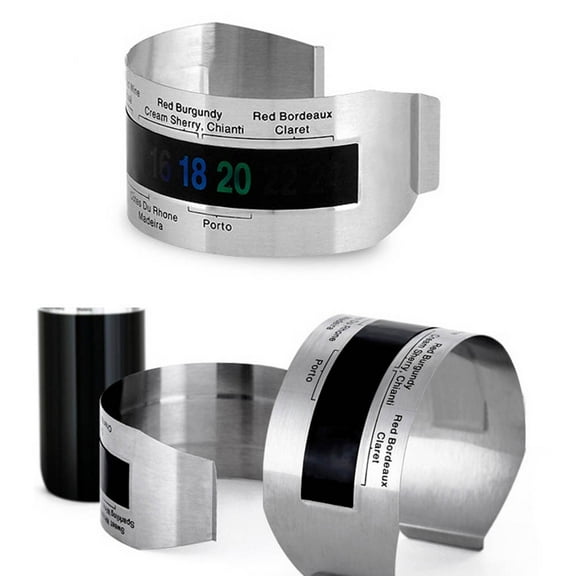 HOMOBABE 2Set Wine Temperature Thermometer Digital Display for Adults Wine Tasting and Dining Experience