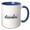 Blue/White, variant on 3drose, December - Typography Text, 11oz Two-tone Blue Mug