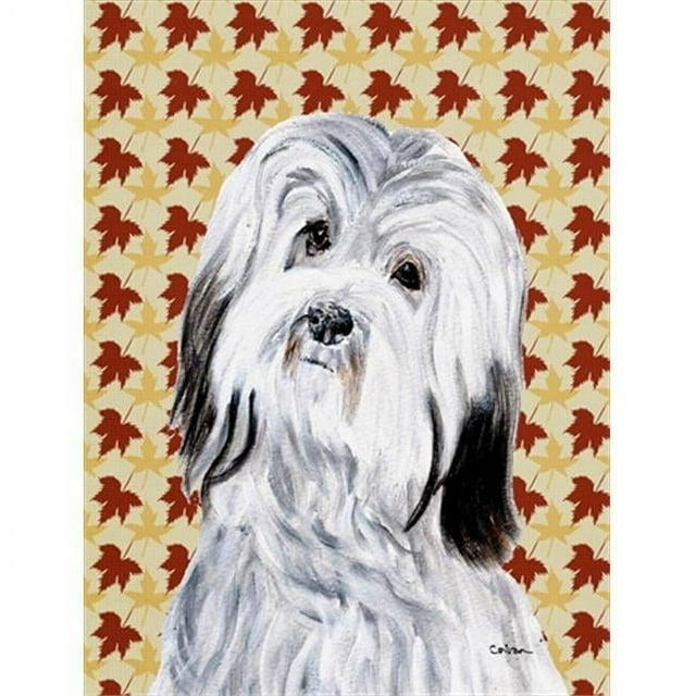 Carolines Treasures SC9689CHF Havanese Automne Feuilles Drapeau Toile Maison Taille