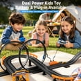 thumbnail image 3 of BUBUQE Slot Car Race Track Sets w/ 4 High-Speed Racing Slot Cars Electric Dual Racing Game w/2 Controllers Circular Overpass Track Gifts Toys for Kids, 3 of 8