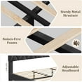 thumbnail image 7 of California King Bed Frame, Platform Bed Frame with Upholstered Adjustable Headboard, Mattress Foundation with Strong Wooden Slats Support, No Box Spring Needed, Noise Free, Easy Assembly, Gray, 7 of 7