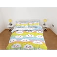thumbnail image 2 of Kawaii Cute Smiling Clouds Colorful Bedding, Juego de Funda Nórdica, Ropa de Cama con Cremallera,, 2 of 4