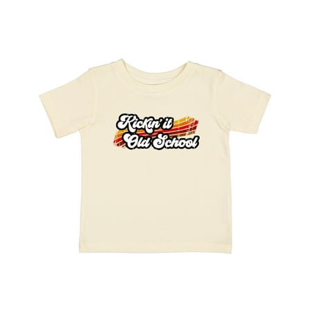 

Inktastic Kickin It Old School with Weathered Retro Stripe Gift Baby Boy or Baby Girl T-Shirt