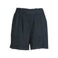 thumbnail image 5 of Time and Tru Women's Linen Blend Shorts, 5 of 5