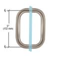 thumbnail image 5 of CRL BPD6BN Brushed Nickel 6" Back-to-Back Solid Brass 3/4" Diameter Pull Handles Without Metal Washers, 5 of 5
