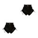 thumbnail image 2 of Pantalones cortos de verano Sonducket traje de mujer ropa Vintage S M L XL 2XL color Negro, 2 of 6