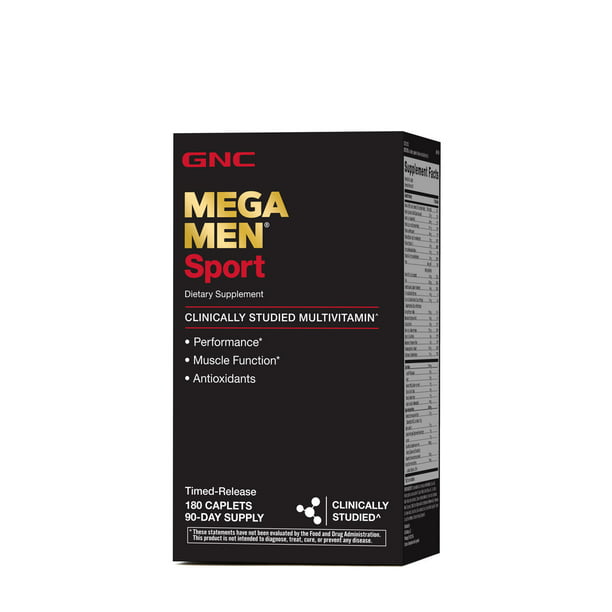 GNC Mega Men Sport Daily Multivitamin For Performance, Muscle Function ...