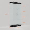 thumbnail image 6 of Stylish Tempered Glass Display Cabinet With Bluetooth LED Light Strip And Lockable Casters For Versatile Storage, 6 of 16