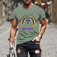 thumbnail image 2 of Xixinqiwan Mardi Gras Clothing for Men,Men's Tuesday Shirt Funny Mask Graphic Tee for New Orleans Carnival Party, 2 of 6