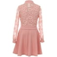 thumbnail image 4 of Little Girls Beautiful 3 Pieces Lace Jacket Dress Necklace Set Flower Girl Dress Rose 4 (2J0K9S6), 4 of 4