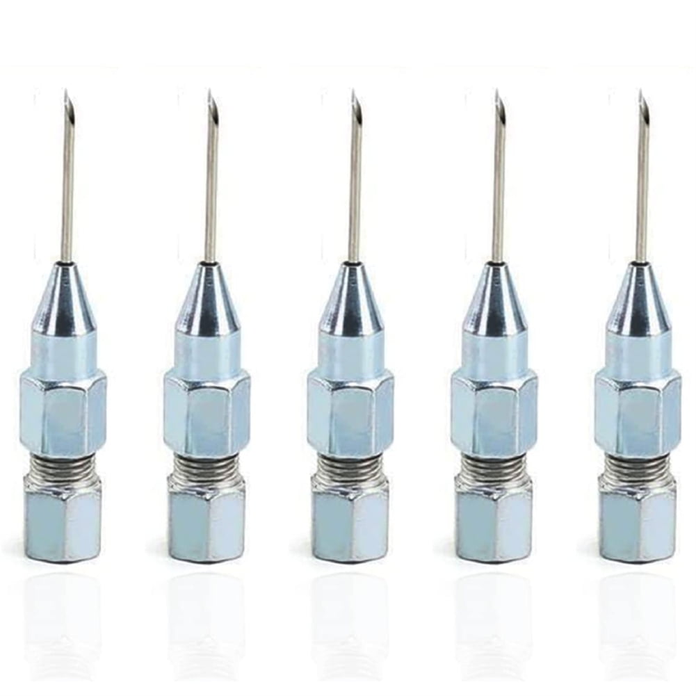 JFY Silver Grease Gun Needle Tip of The Mouth Removable Needle Nose