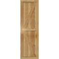 thumbnail image 2 of 16 1/8"W X 52"H Timbercraft Three 5 3/8" Boards Framed Board-N-Batten Shutters W/Z-Bar, Rough Sawn Western Red Cedar (Per Pair), 2 of 13
