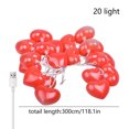 thumbnail image 2 of YIMWNYI Red Heart LED String Lights – Decorative Light String for Valentine's Day, Birthday, Proposal, Romantic Room Decoration, USB Powered, Plastic Heart Shaped Lights, 2 of 6