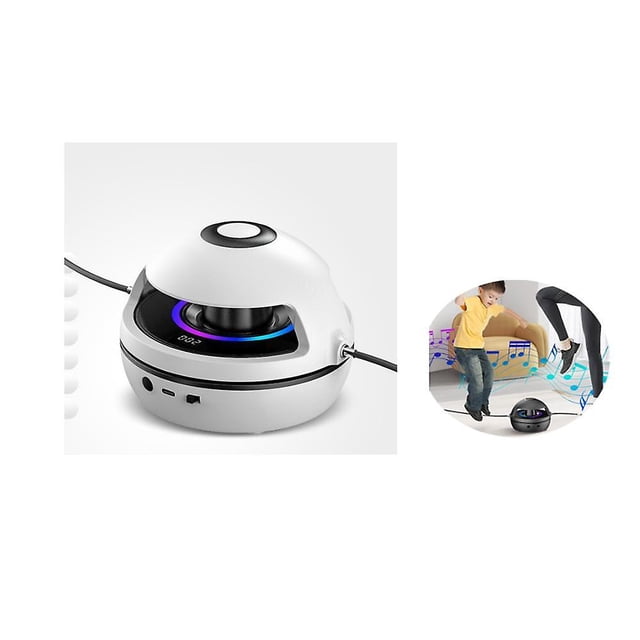 Dispositivo de cuerda de saltar eléctrica inalámbrica para adultos y niños, con conteo automático de música. Blanco