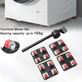 thumbnail image 2 of Furniture Mover Tool Set with Moving Lifter Wheel Roller Bar 4 Sliders Pulleys, 2 of 4