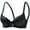 Black, variant on Women's Full Coverage Wire Bra Supportive Soft T-Shirt Bra for Outdoor, Solid Color Push Up Lightly Lined Bra 42B, Black