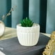 thumbnail image 5 of Jarrón de plástico para decoración del hogar - maceta vidriada de imitación para armario de televisor del salón con arreglos florales secos o frescos, 5 of 6