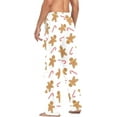 thumbnail image 6 of HPINK-T Christmas Gingerbread Man Print Men's Cotton Pajama Pants Soft Comfy Sleep & Lounge Pants Pjs Bottoms with Pockets, 6 of 7