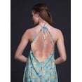 thumbnail image 2 of Bimba Robe Décontractée Florale Longue Dos Nu à Col Licou pour Femmes, Robe de Plage Imprimée - X-Grand, 2 of 6